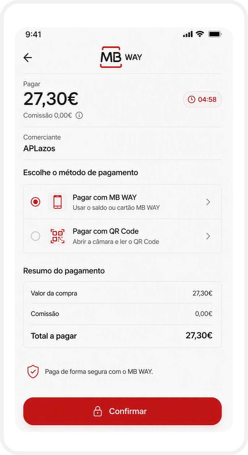MB WAY payment screen