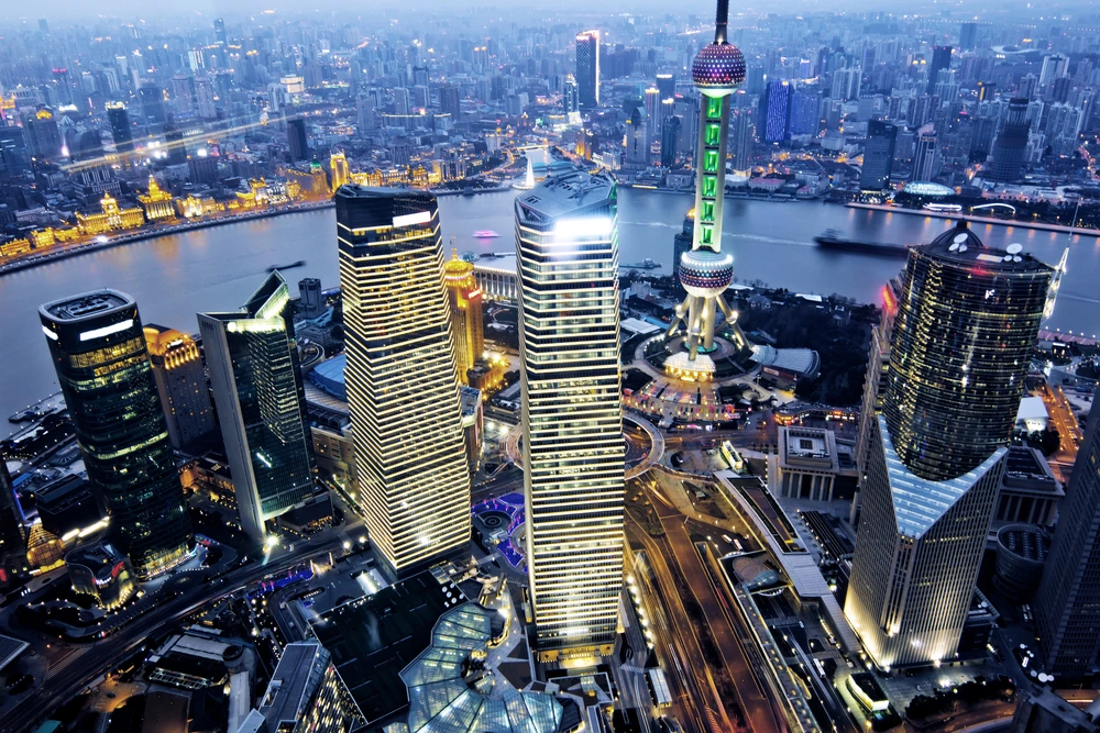 A picture of the Shanghai China skyline